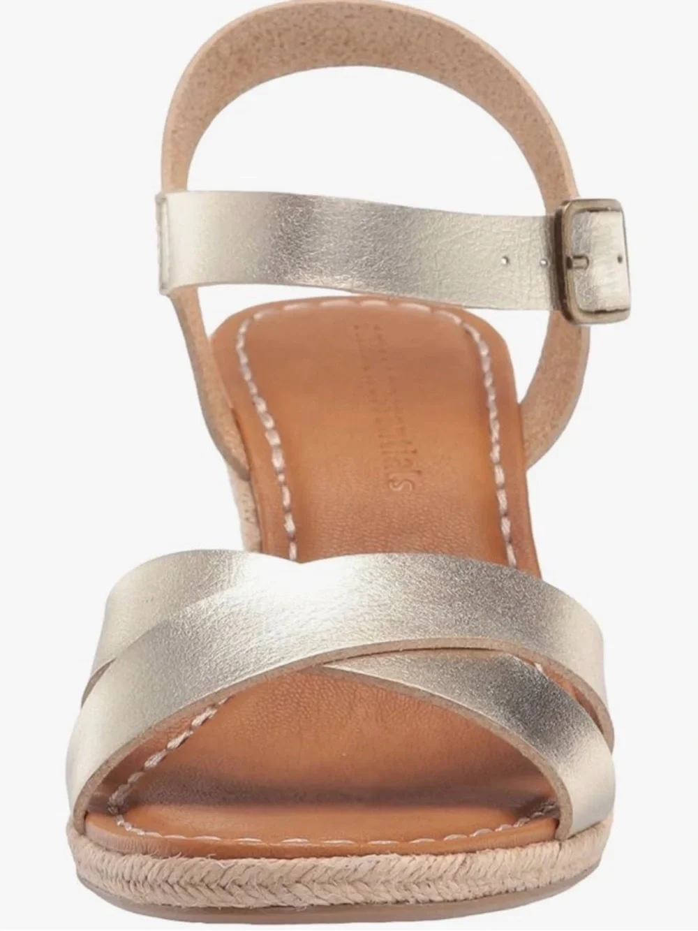 EUC Amazon Essentials Women's Ankle Strap Espadrille Wedge Sandal size 8